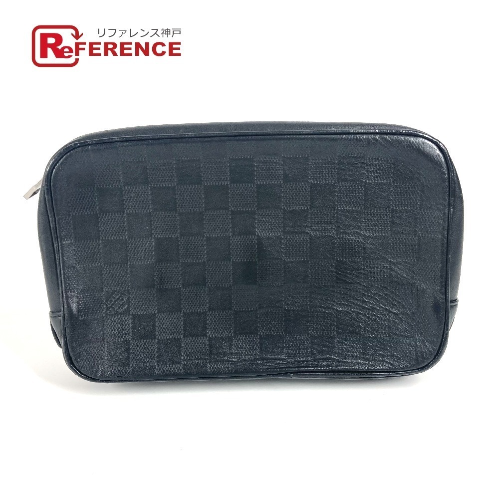 LOUIS VUITTON Damier Infini Black Trouse Toilette Clutch Bag Clutch Shoulder